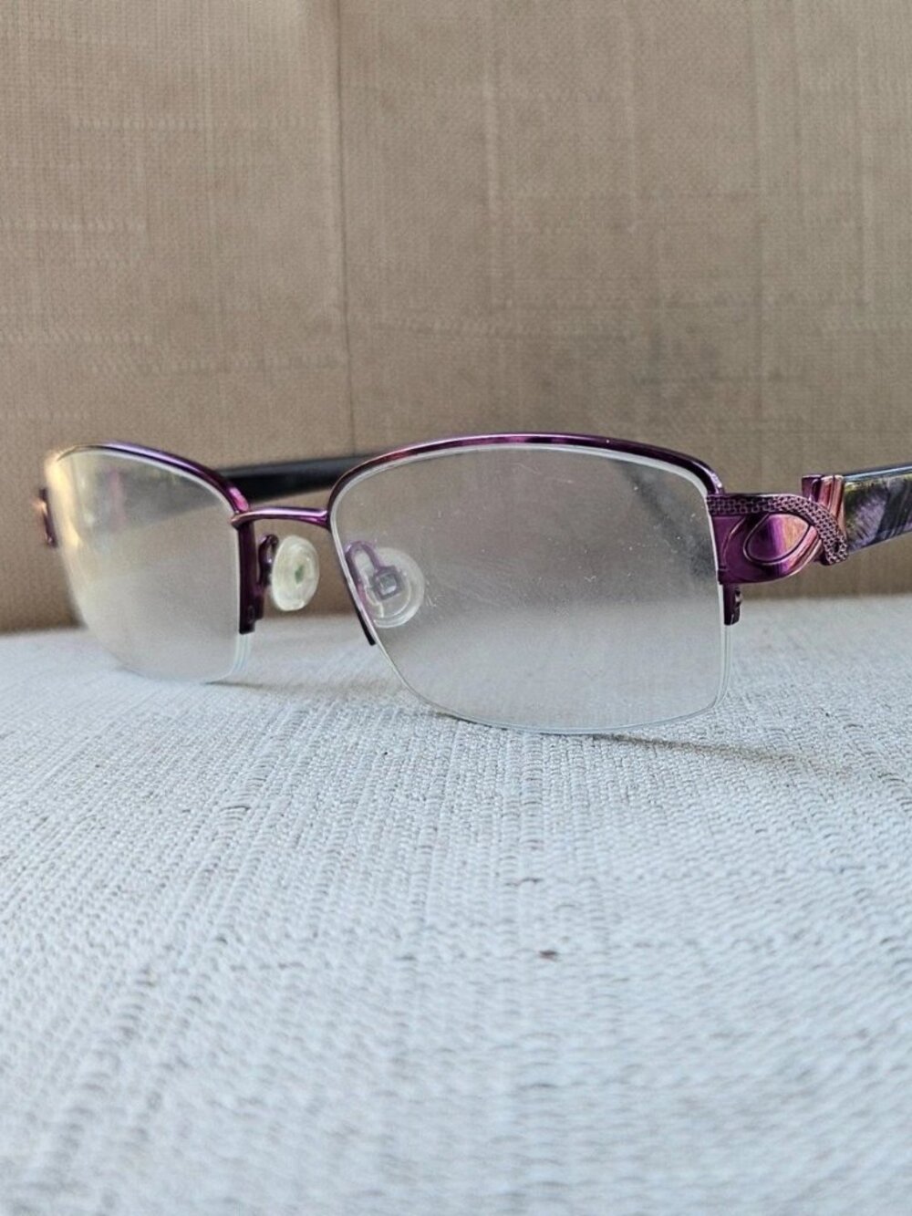 Bulova Women Eyeglasses Frame VIOLET Eyewear HOTCHKISS Glasses Half Rim Frame